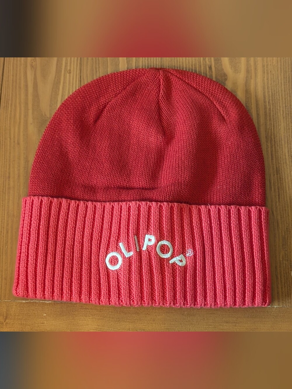 OLIPOP Red Knit Beanie